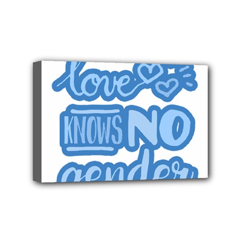 Love Knows No Gender Mini Canvas 6  X 4  by Valentinaart