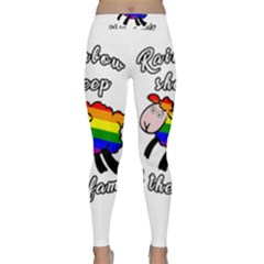 Rainbow Sheep Classic Yoga Leggings by Valentinaart