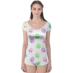 Egg Easter Smile Face Cute Babby Kids Dot Polka Rainbow Boyleg Leotard  by Mariart