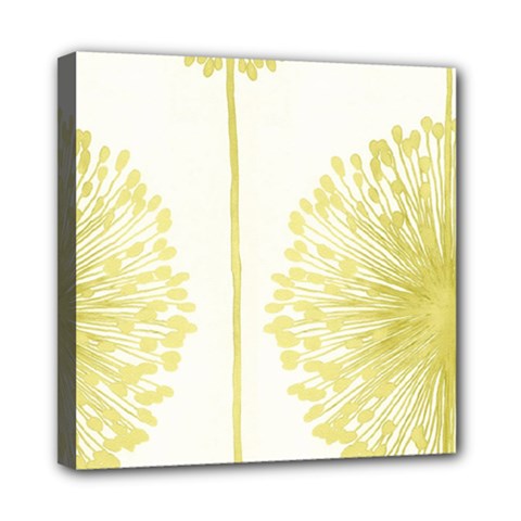 Flower Floral Yellow Mini Canvas 8  X 8  by Mariart