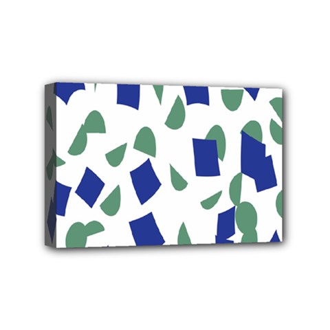 Scatter Geometric Brush Blue Gray Mini Canvas 6  X 4  by Mariart