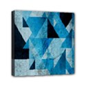 Plane And Solid Geometry Charming Plaid Triangle Blue Black Mini Canvas 6  x 6  View1