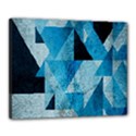 Plane And Solid Geometry Charming Plaid Triangle Blue Black Canvas 20  x 16  View1