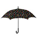 Skulls Bone Face Mask Triangle Rainbow Color Hook Handle Umbrellas (Large) View3