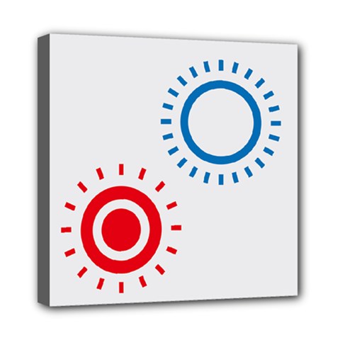 Color Light Effect Control Mode Circle Red Blue Mini Canvas 8  X 8  by Mariart