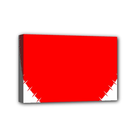 Heart Rhythm Inner Red Mini Canvas 6  X 4  by Mariart