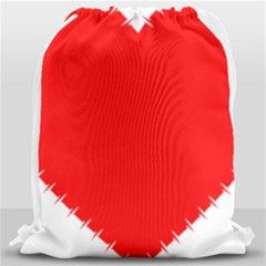 Heart Rhythm Inner Red Drawstring Bag (large) by Mariart