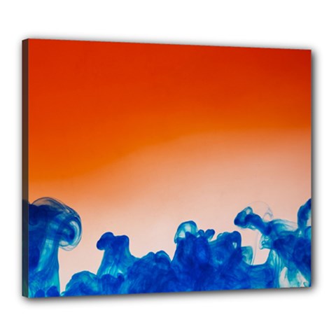 Simulate Weather Fronts Smoke Blue Orange Canvas 24  X 20  by Mariart