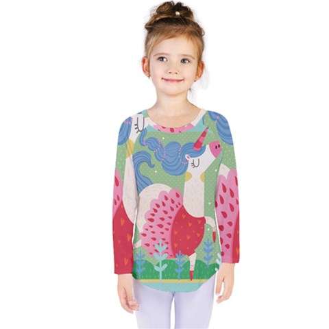Unicorn Kids  Long Sleeve Tee by Mjdaluz