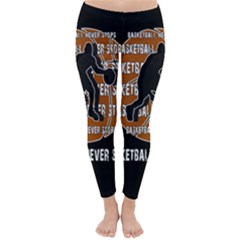 Basketball Never Stops Classic Winter Leggings by Valentinaart