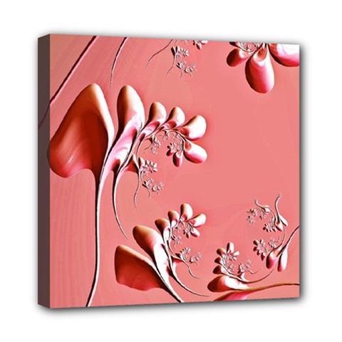 Amazing Floral Fractal B Mini Canvas 8  X 8  by Fractalworld