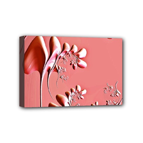Amazing Floral Fractal B Mini Canvas 6  X 4  by Fractalworld
