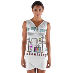 Chemistry Lab Wrap Front Bodycon Dress by Valentinaart