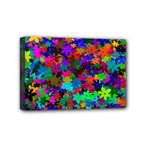 Flowersfloral Star Rainbow Mini Canvas 6  X 4  by Mariart