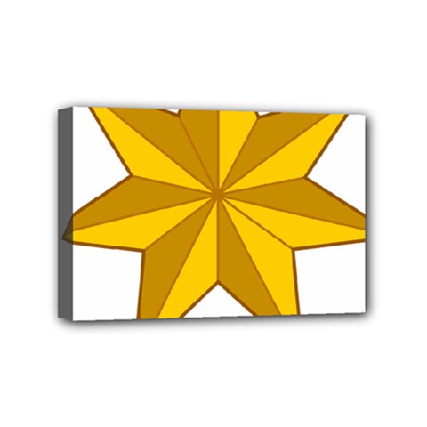 Star Yellow Blue Mini Canvas 6  X 4  by Mariart