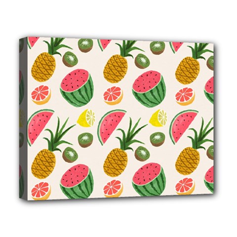 Fruits Pattern Deluxe Canvas 20  X 16   by Nexatart