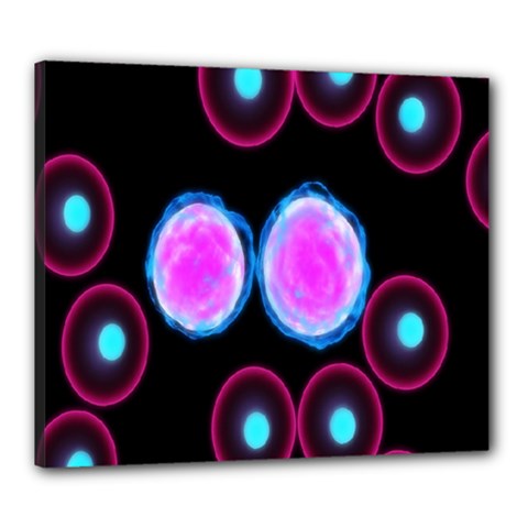 Cell Egg Circle Round Polka Red Purple Blue Light Black Canvas 24  X 20  by Mariart