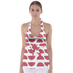 Watermelon Pattern Babydoll Tankini Top by Nexatart