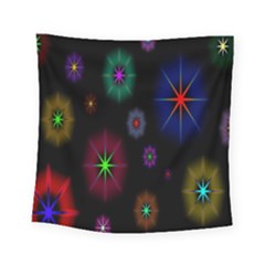 Star Space Galaxy Rainboiw Circle Wave Chevron Square Tapestry (small) by Mariart