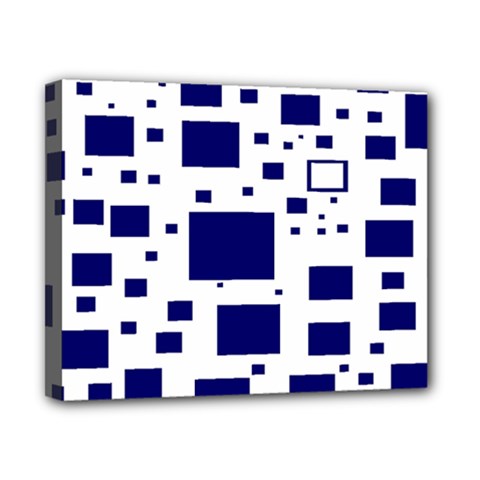 Illustrated Blue Squares Canvas 10  X 8  by Mariart