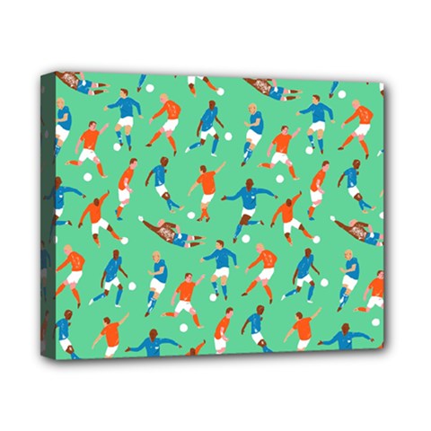 Players Football Playing Sports Dribbling Kicking Goalkeepers Canvas 10  X 8  by Mariart