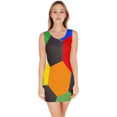 Team Soccer Coming Out Tease Ball Color Rainbow Sport Sleeveless Bodycon Dress by Mariart