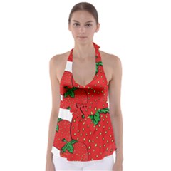 Strawberry Holidays Fragaria Vesca Babydoll Tankini Top by Nexatart