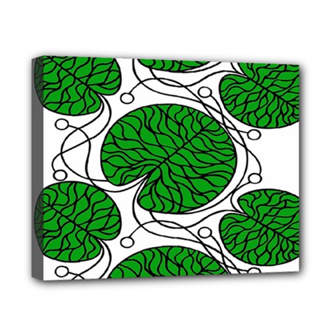 Leaf Green Canvas 10  X 8  by Mariart
