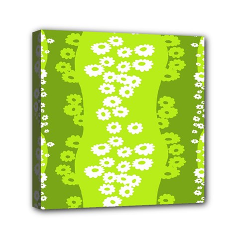 Sunflower Green Mini Canvas 6  X 6  by Mariart