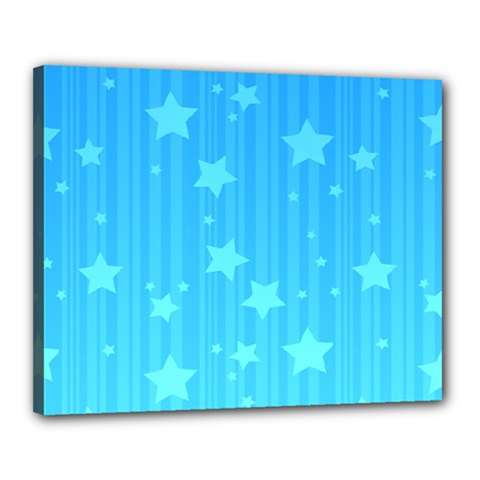 Star Blue Sky Space Line Vertical Light Canvas 20  X 16  by Mariart