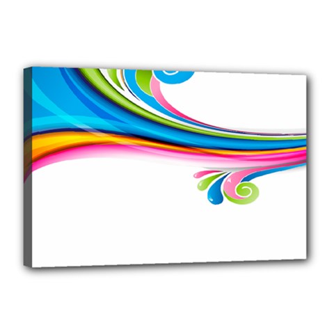 Colored Lines Rainbow Canvas 18  X 12  by Mariart