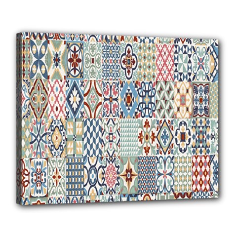 Deco Heritage Mix Canvas 20  X 16  by Mariart