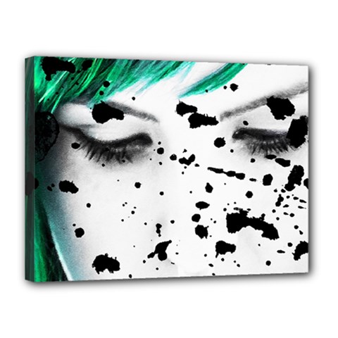 Beauty Woman Close Up Artistic Portrait Canvas 16  X 12  by dflcprints