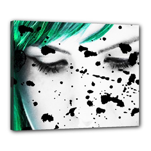 Beauty Woman Close Up Artistic Portrait Canvas 20  X 16  by dflcprints