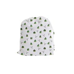 Cactus Pattern Drawstring Pouches (medium)  by Valentinaart