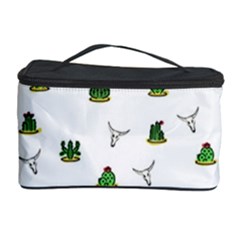 Cactus Pattern Cosmetic Storage Case by Valentinaart