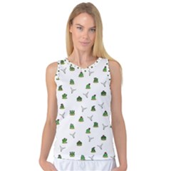 Cactus Pattern Women s Basketball Tank Top by Valentinaart