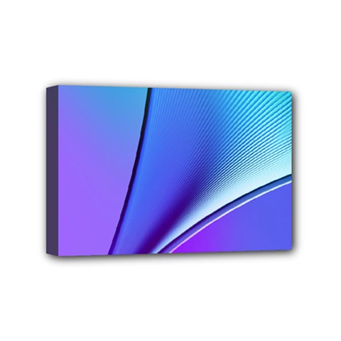 Line Blue Light Space Purple Mini Canvas 6  X 4  by Mariart