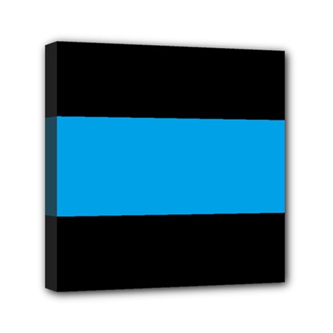 Tomboy Playboy Flag Blue Black Mline Mini Canvas 6  X 6  by Mariart