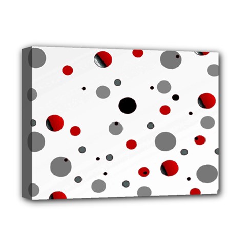 Decorative Dots Pattern Deluxe Canvas 16  X 12   by ValentinaDesign