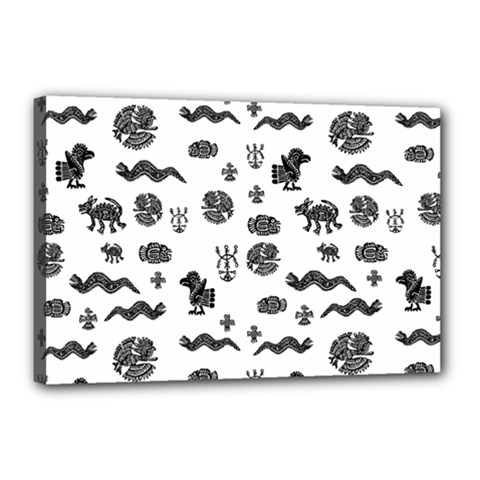 Aztecs Pattern Canvas 18  X 12  by ValentinaDesign