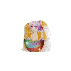 Easter Bunny Girl Drawstring Pouches (xs)  by Catifornia