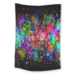 Colorful Bubble Shining Soap Rainbow Large Tapestry by Mariart
