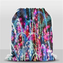 Fireworks Rainbow Drawstring Bag (small) by Mariart