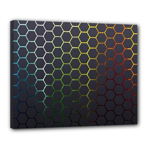 Hexagons Honeycomb Canvas 20  X 16  by Mariart