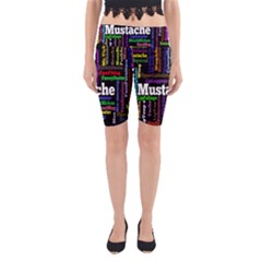 Mustache Yoga Cropped Leggings by Mariart