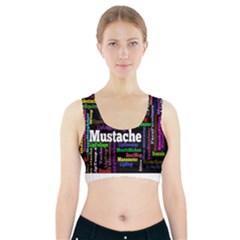 Mustache Sports Bra With Pocket by Mariart