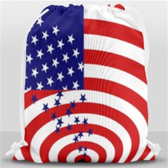 Star Line Hole Red Blue Drawstring Bag (large) by Mariart