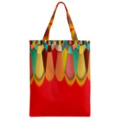 Colors On Red Zipper Classic Tote Bag by linceazul