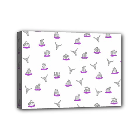 Cactus Pattern Mini Canvas 7  X 5  by ValentinaDesign
